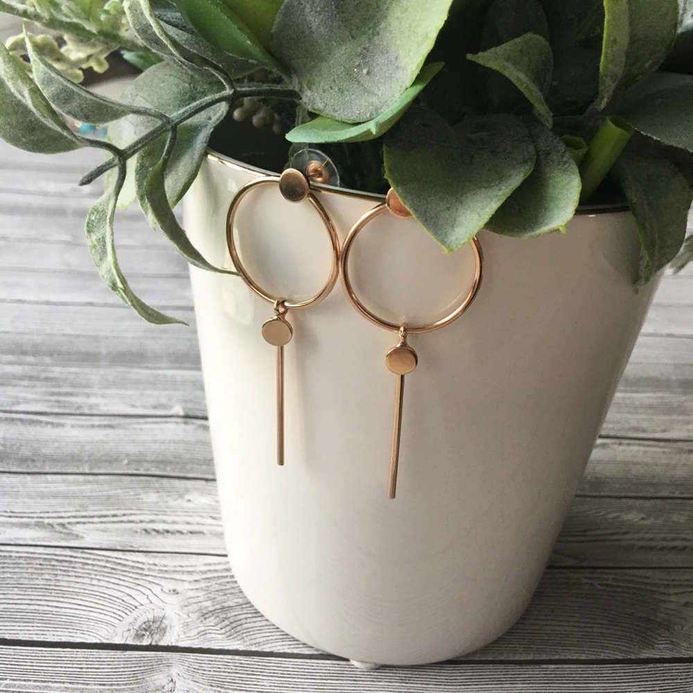 Gold tone earrings